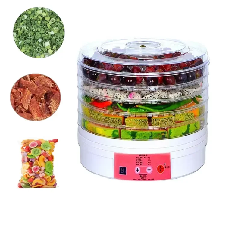 Smart Electric Food Dehydrator Machine for Home Use Drying Fruits Vegetables Meat Fish Jerky Maker with Adjustable