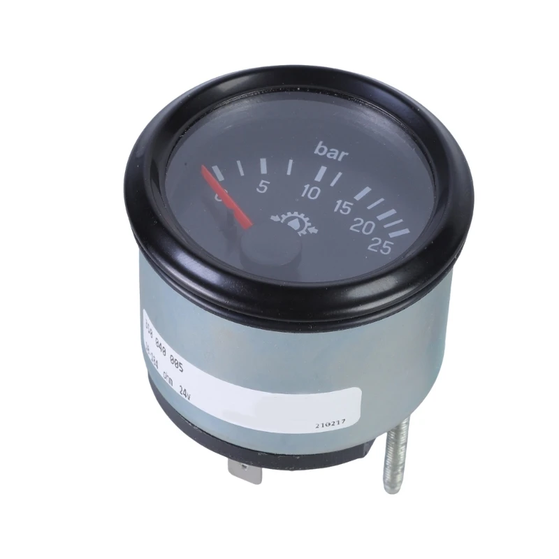 N7MD Oil Pressure Gauge for Fuels Generators 0 To 25 Bar Clear Readings Oil Pressure Meter 12/24V for Industrial Application