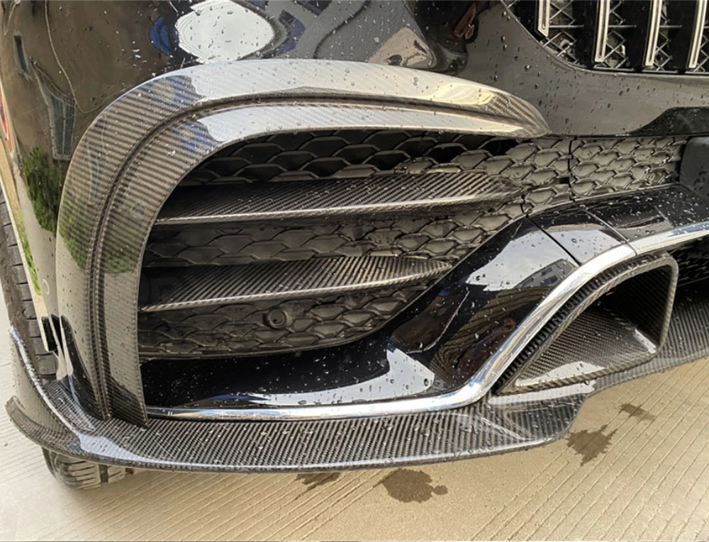 

Передний бампер, вентиляционное отверстие для Mercedes Benz GLE Class W167 GLE53 AMG SUV 2020 UP, противотуманная фара, сетчатая накладка, сухое углеродное волокно