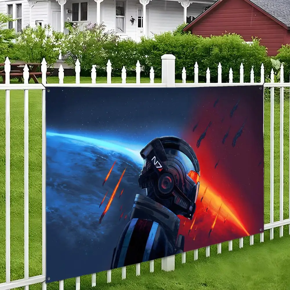 N7 Mass Effect Flags Wall Hanging Tapestry Outdoor Decorative flag Background Blanket