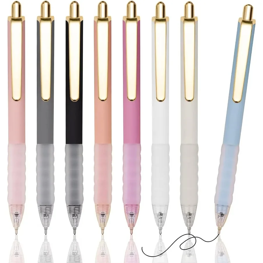 

Ручки Шариковая ручка с черными чернилами Ручка 1,0 мм, средняя точка, гладкое письмо для путешествий, офисные принадлежности, милая ручка для женщин и мужчин, 8 шт.