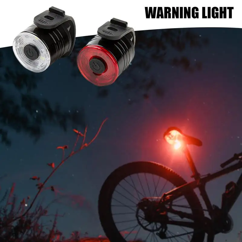 Farol de bicicleta a pilhas, Ciclismo Luz Traseira, Farol de LED, Lâmpada traseira, Impermeável, Destacável, MTB, Bicicleta, Noite