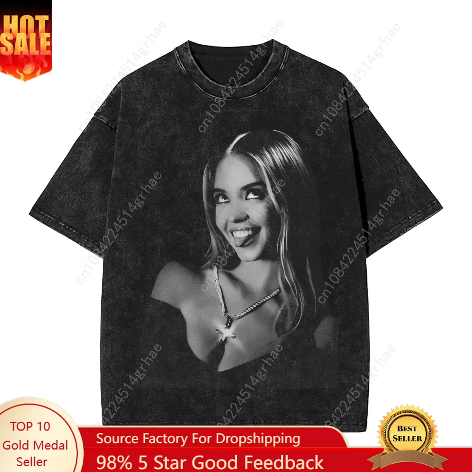 

Men Women's T Shirt Sydney Sweeney Washed T-Shirts Harajuku Fashion Summer Tee Shirt Vintage Design Cotton Tops Dropshipping