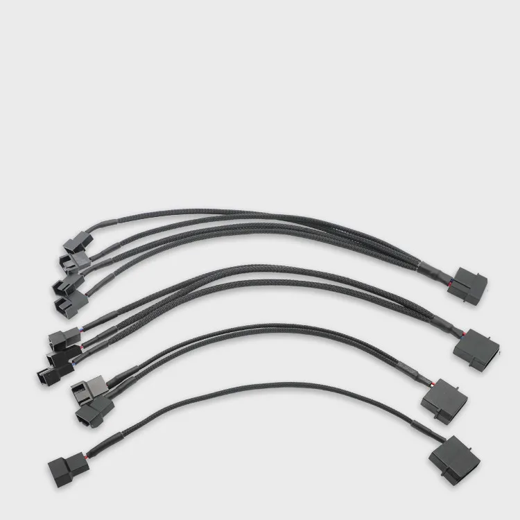 27Cm 4pin IDE Molex Ke 4-Port 3Pin/4Pin Catu Daya Plug Cooler Cooling Fan Adapter Kabel Daya Splitter untuk Casing Komputer PC