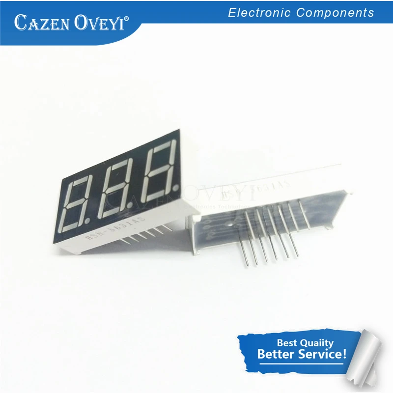 5pcs/lot Digital tube segment 0.28 inch common Cathode 3 Bit digital 0Tube 0.28 inch Red LED Display HS320281K