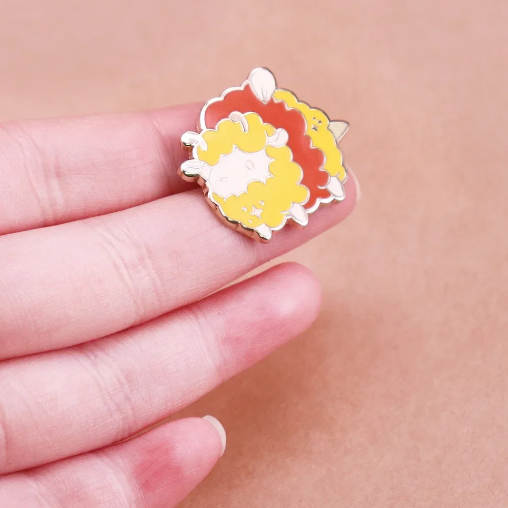 أنيق وروح الدعابة الحيوان المينا بروش أنيمي لطيف دورماوس إبريق الشاي سبيكة شارة التلبيب على ظهره زينت دبابيس ميدالية هدية #4