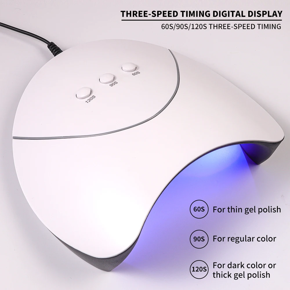 Lámpara secadora de uñas UV/LED de 12 LED con 3 modos de temporizador, secado rápido de uñas, Fordrying para salón de manicura, herramientas secadoras de salón de Gel acrílico