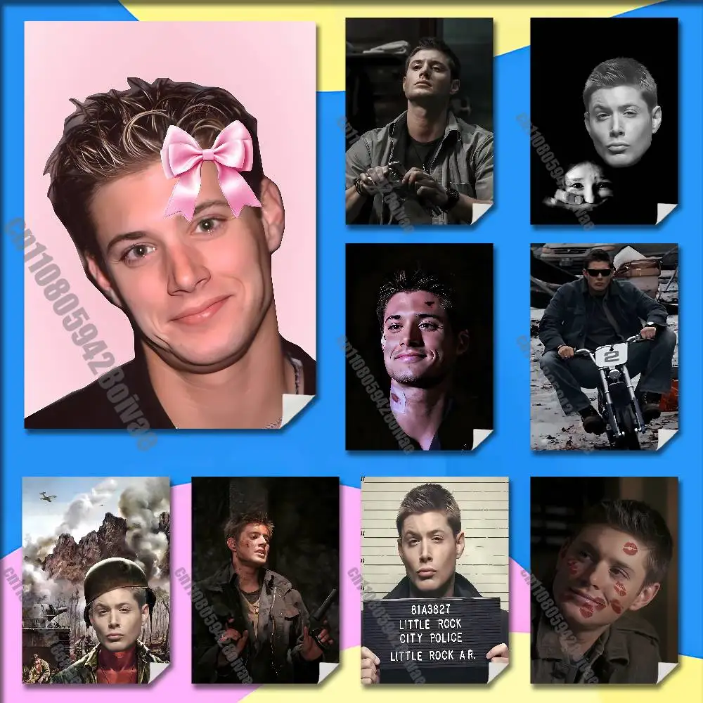 D-Dean Winchester J-Jensen Ackles S-Supernatural Poster Sticker For Home Decoration Self-adhesive Souvenirs Playbill Cover