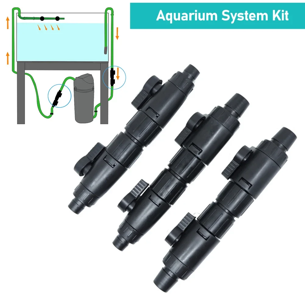 Aquarium 12/16mm Double Tap Quick Release Connector Fish Tank Hose Pipe Valve Aquarium Filter Connector Accessories acuarios