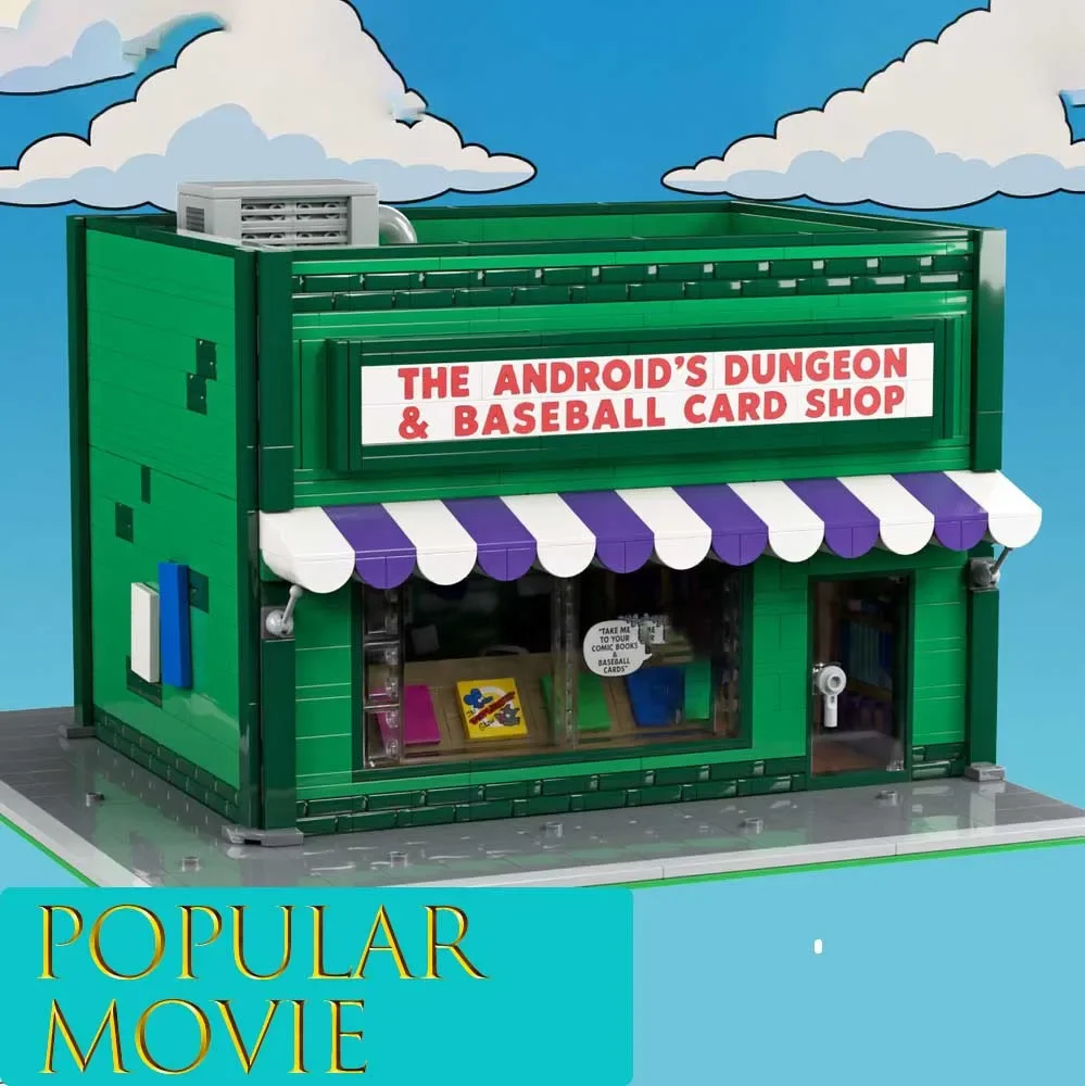 Popular Movie Series Moc Building Blocks Dungeon & Baseball Card Shop Model Technology Bricks DIY Assembly Set Gifts Holiday Toy