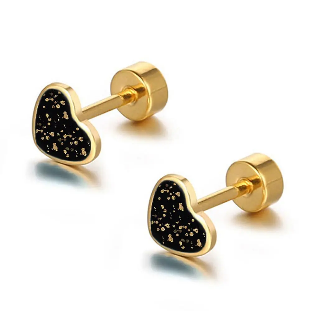 ZAKOL Titan-Ohrstecker mit Herz- und Liebesmotiv für Damen und Mädchen, 14 Karat vergoldet, hypoallergen, niedliches Knorpel-Tragus-Ohrzubehör – Detail 7