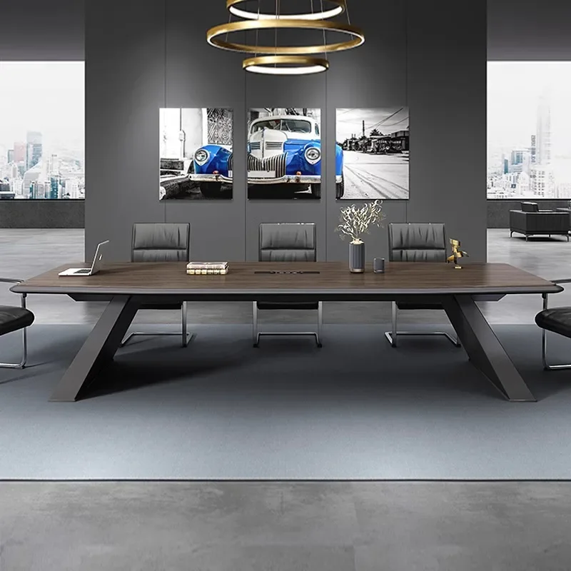 

Conference table, long table, minimalist modern cassette box, conference room desk, table and chair combination