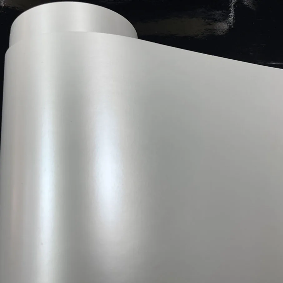Premium Chrome Matte Satin Pearl White Vinyl Car Wrap Film Self Adhesive Decal with Air Release Bubble