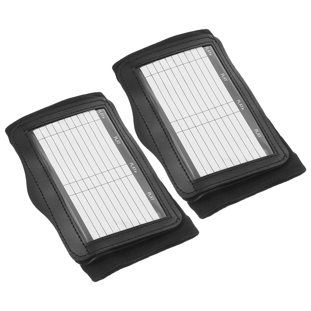 

2 Pcs Football Wrist Play Cards Wristband Wristbands Arm Baseball Tape Polyester Softball for Signs