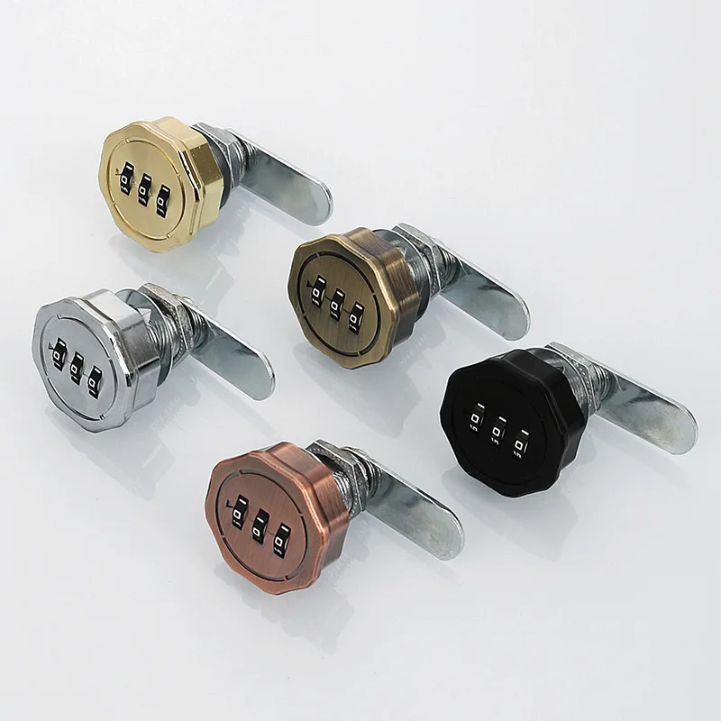 Cabinet Mailbox Password Locker 3 Digital Code Combination Lock Cupboard Drawer Password Locker