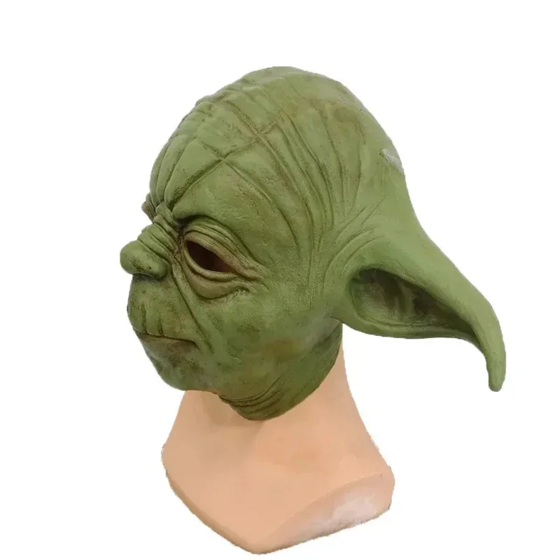 Máscara de maestro Yoda, disfraz de Cosplay, casco de látex, accesorios de accesorios para fiesta de Halloween y Carnaval