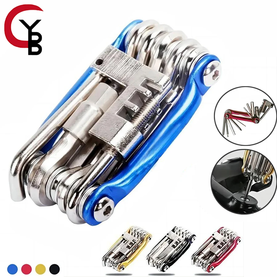 

Multifunctional 11-in-1 Bicycle Repair Kit, Bicycle Repair Tool, Wrench, Screwdriver, Chain, Hexagon Wheel Spoke