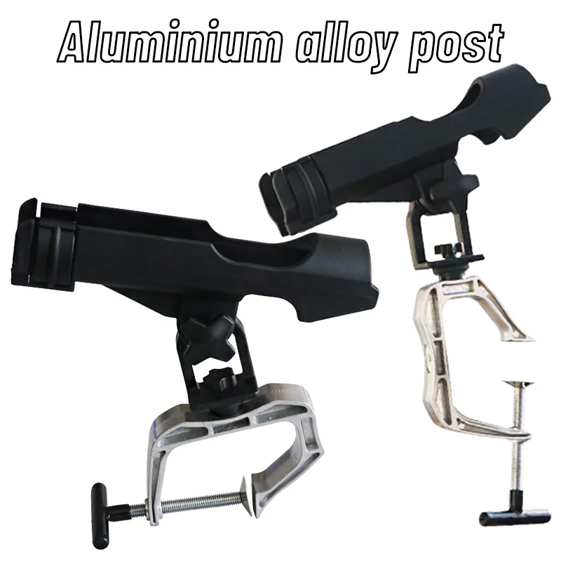 Staffa per stelo valvola in lega di alluminio nera, staffa per pesca in barca, lega di alluminio due stati resistenti e durevoli