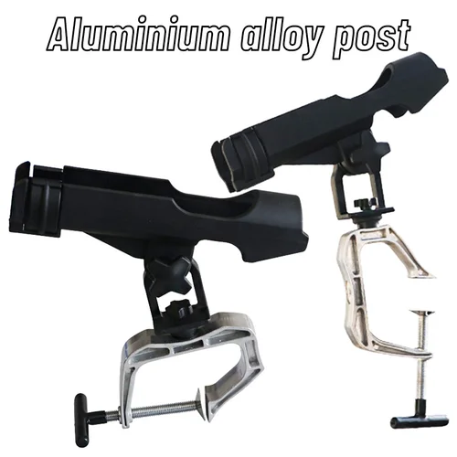 Soporte de vástago de válvula de aleación de aluminio negro, soporte de pesca para barco, aleación de aluminio dos estados fuertes y duraderos