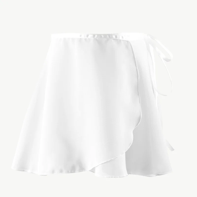 Jupe enveloppée en mousseline de soie avec ruban pour enfants, vêtements de danse de ballet pour filles, blanc, noir, rose, CAN ac, bleu, gris, offre spéciale