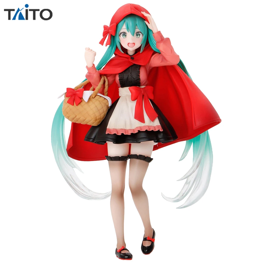 Original New TAiTO Wonderland Figure Hatsune Miku (Little Red Riding Hood) (Reissue) 18cm Collectible Anime Model Ornament Toys