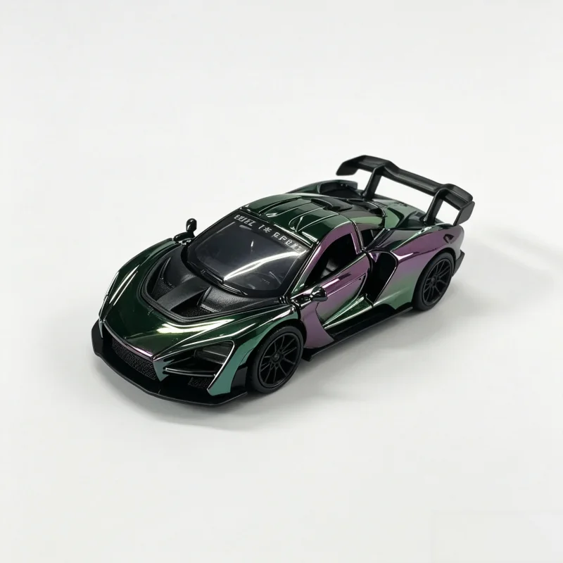 1:43 Alloy Die-Casting Car Model, Chameleon Plating Supercar, Return Toy Car, Collectible Decoration Gift