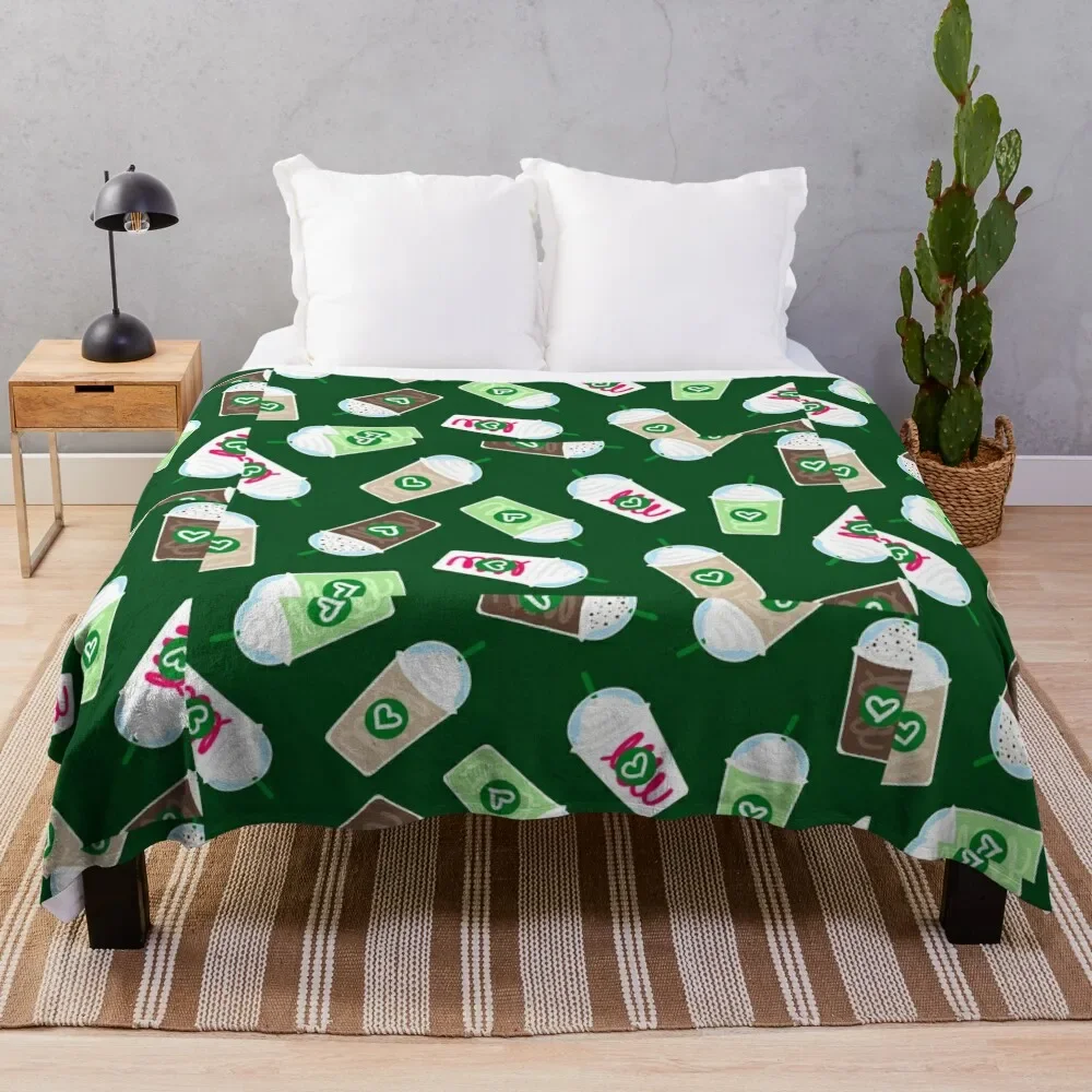 

Frappuccino Throw Blanket Warm Napping Blanket for Office Couch Bed