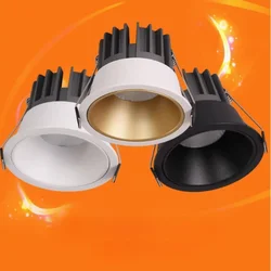 Dimmable Led Downlight Recessed Ceiling Lamp Spotlight Aluminum COB 110V 220V Home Office Store Spot led Hole 65/75/90mm