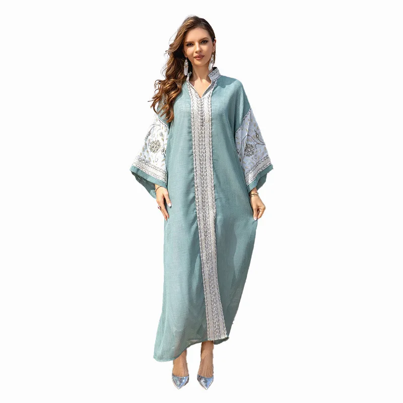 OME Saudi Dubai Tourist Robe Arab Muslim Embroidered Robe Women's Dress