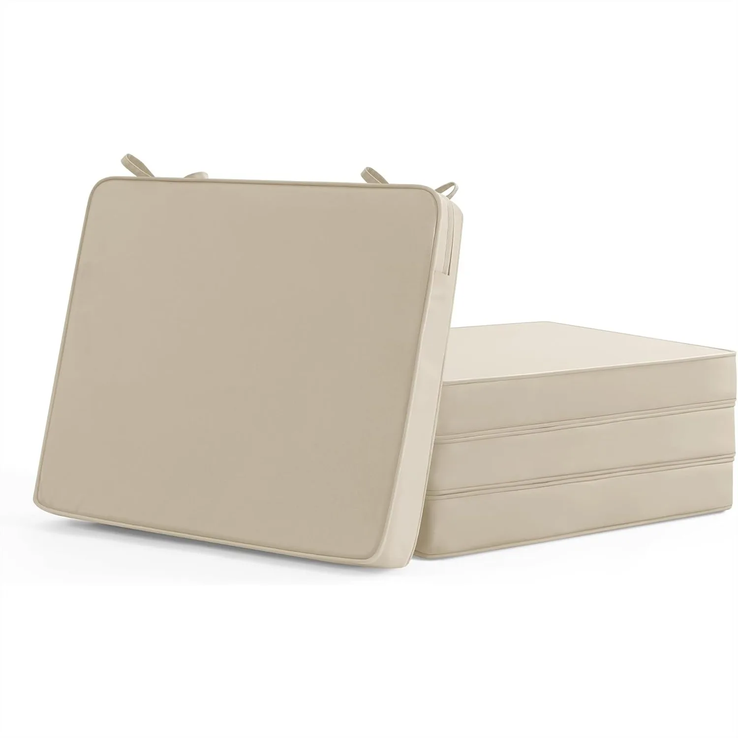 

Outdoor Chair Cushions Set of 4 Waterproof Fade Resistant Patio Seat Cushions 19x19x2 Inches Beige