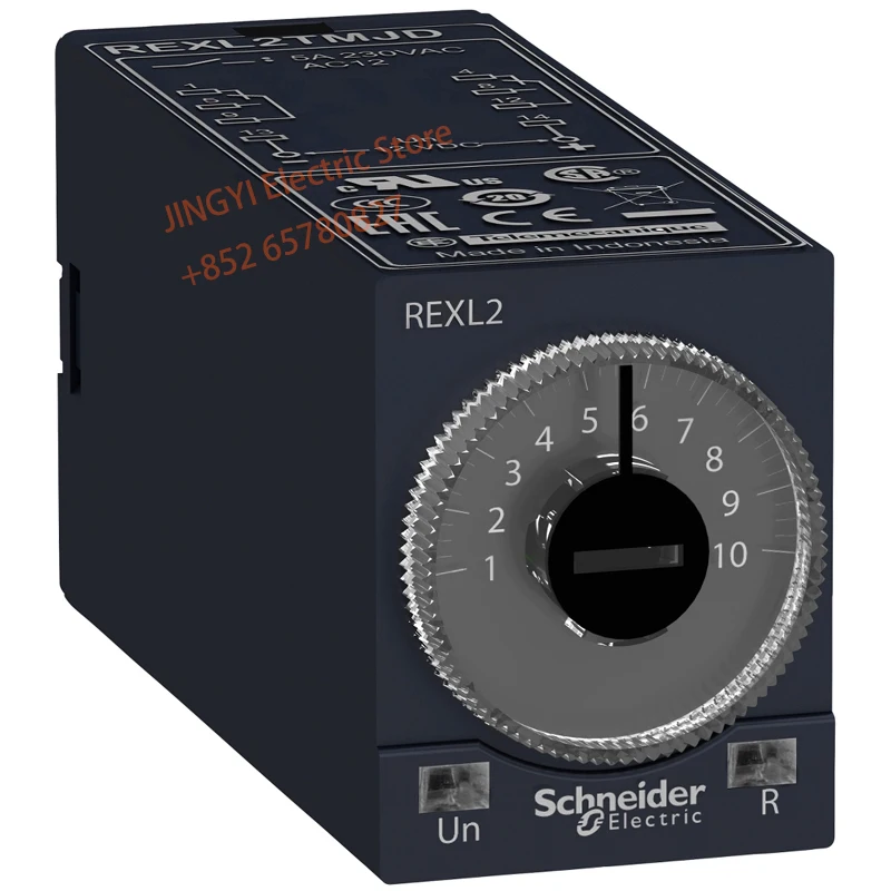 Schneider REXL Mini Pluggable Time Relay REXL2TMBD REXL2TMP7 Energized Time Delay Relay