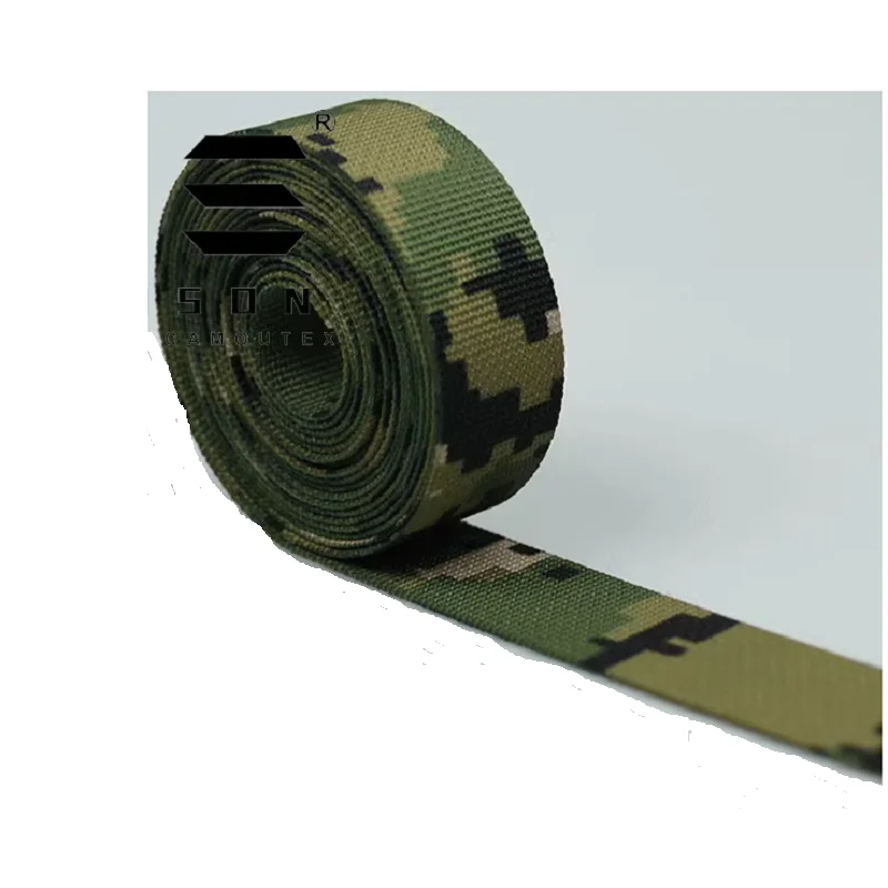 AOR2 Camouflage Webbing 2.5cm High-Density Tactical Bag Shoulder Strap Accessories Outdoor Equipment Accessories