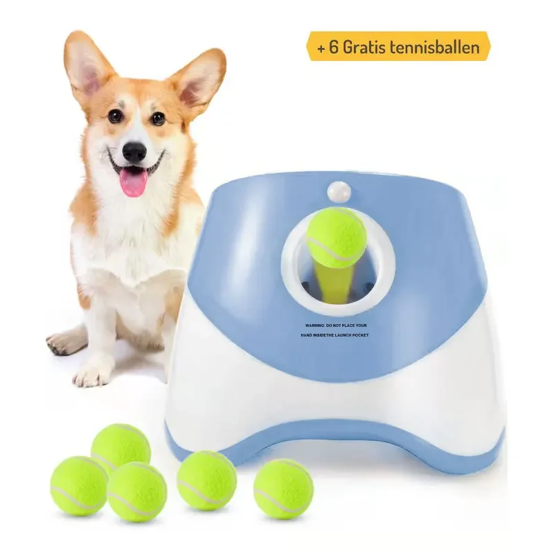 Automatic Dog Tennis Launcher Interactive Pet Ball Throwing Machine Outdoor Indoor Dog Fetch Toy for Training Walking Pet Suppli