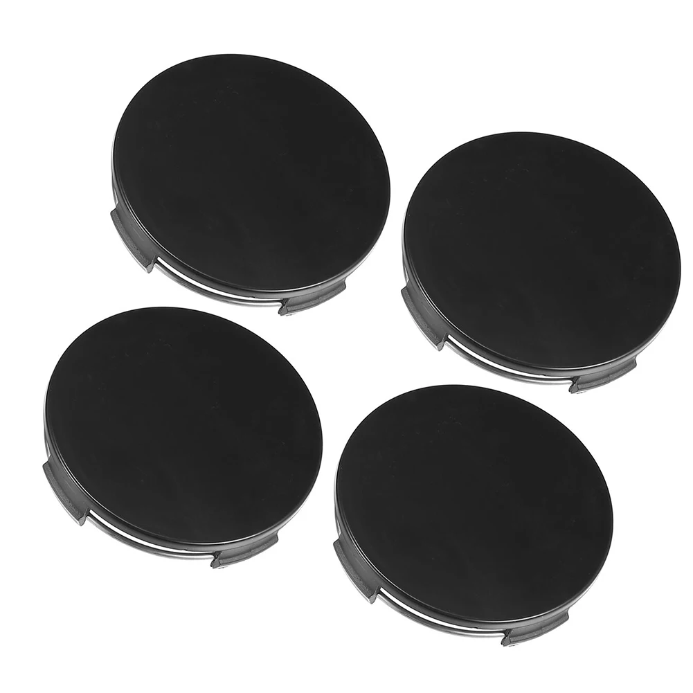 4Pcs Universal 65mm Dia 4 Clips Wheel Tyre Center Hub Cap Cover Black Center ABS Rims Cap Black Car Accessories