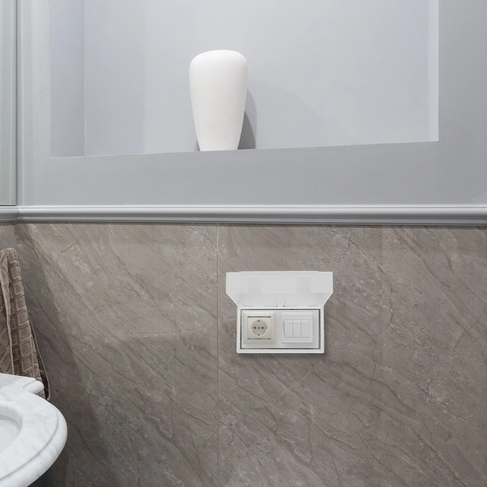 

Waterproof Outlet Splash-Proof Wear-Resistant Abs Electrical Panel Cover For Indoor Outdoor Wall Socket Protector Switch Cover