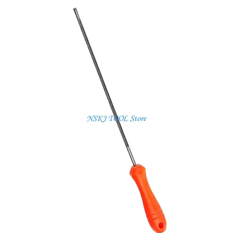 L8RC Efficient Chainsaw Sharpening File Featuring Nonslip Ergonomic Handle Carbon Steel In 4.0mm 4.8mm 5.5mm Size