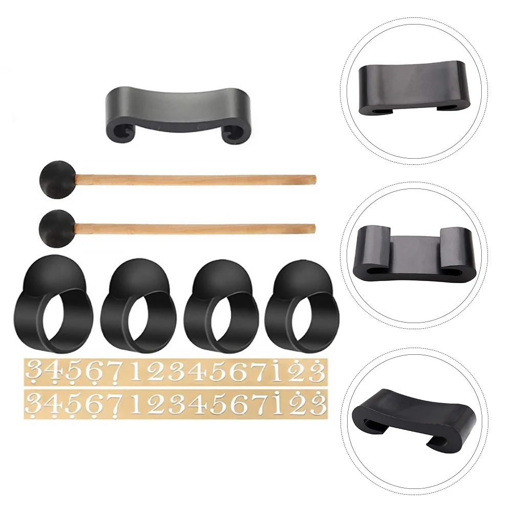 

Silicone Finger Picks Set 6pcs for Tongue Drum Noise Reduction Steel Percussion Accessories Beginners Cover Tools Mallet Stand