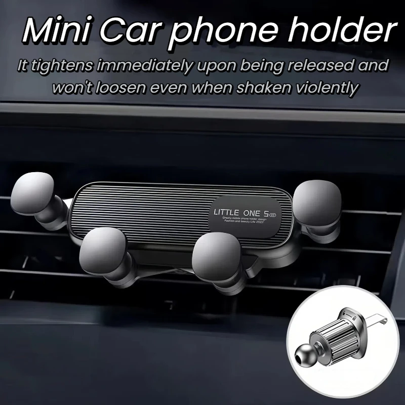 

Mini Car Phone Holder Auto Air Vent Gravity Phone Mount Universal Shockproof GPS Clip Smartphone Stand For iPhone Xiaomi