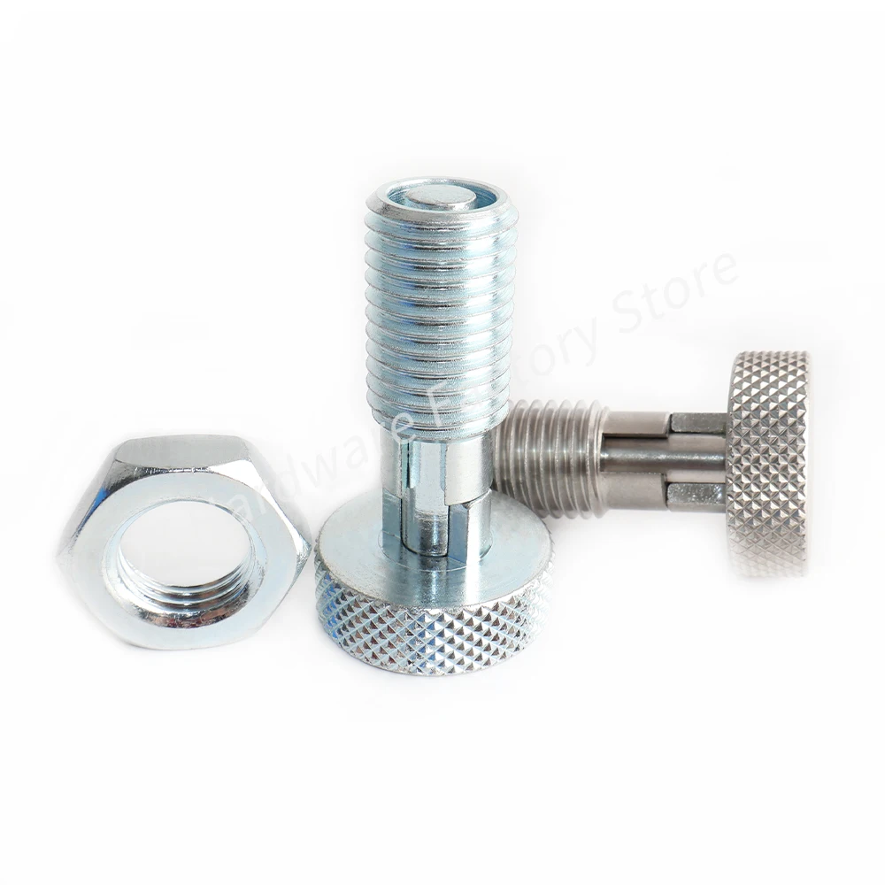 QX230 High Quality Knurled Head Knob Plunger Indexing Pin With Spring Manual Telescopic Pin Stop Pin Positioning Column With Nut