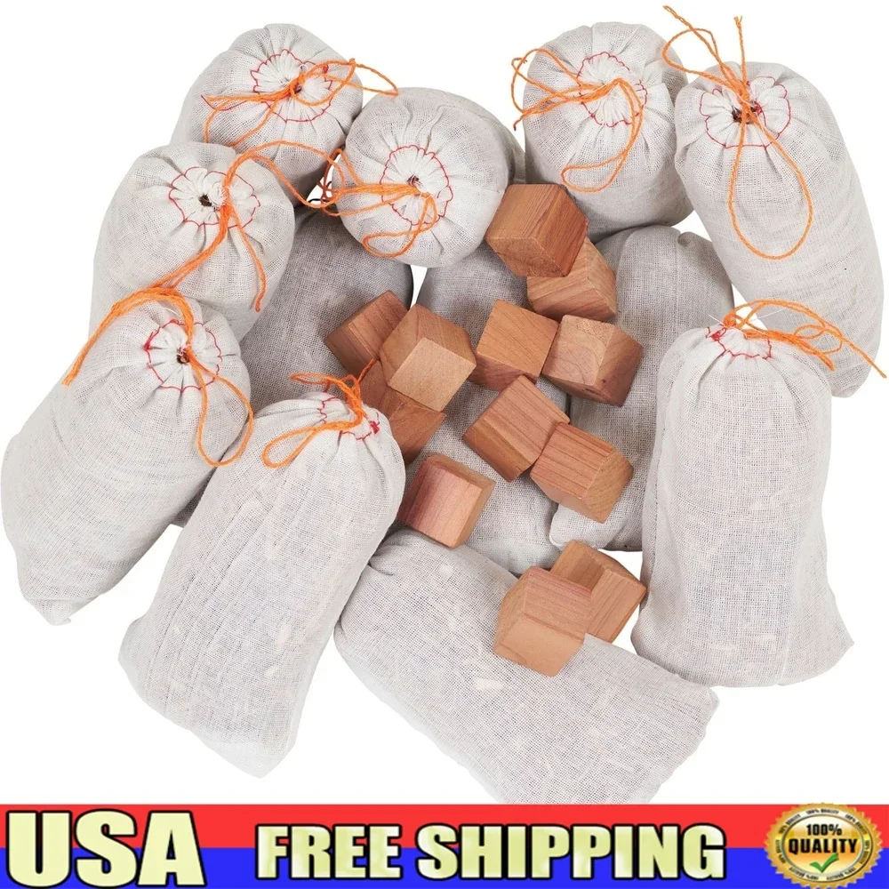 

Пакет из кедра Fresh Value, 12 пакетиков и 12 блоков, средство для хранения репеллентов от моли, ящики для одежды и пакеты