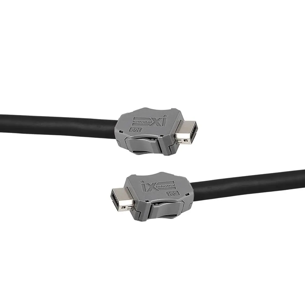 Alvin's Cables IX Industrial IX30G-A-10S-CV A-Key Cat6a Ethernet Cable for PLC Machine Vision Industrial Automation Sensor PoE