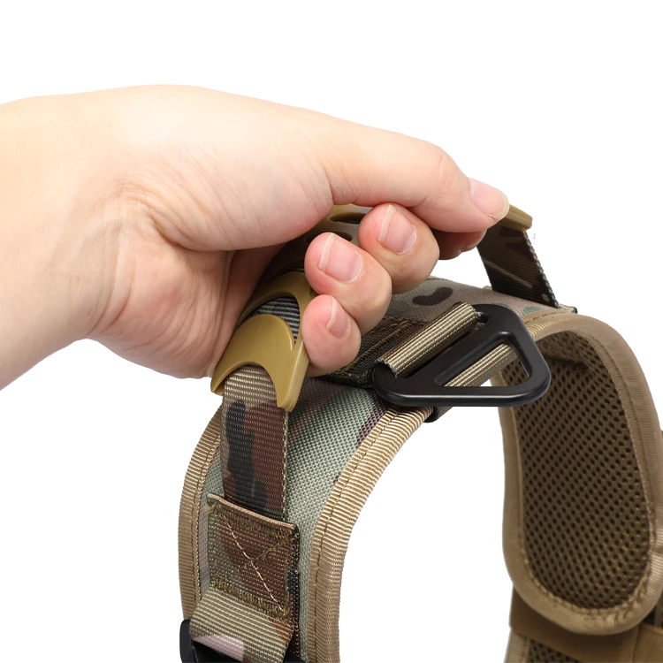 Verstellbares taktisches Hundehalsband aus Metall mit doppelter Schnalle, luxuriöses Designer-Trainingshalsband für mittelgroße und große Hunde – Detail 13