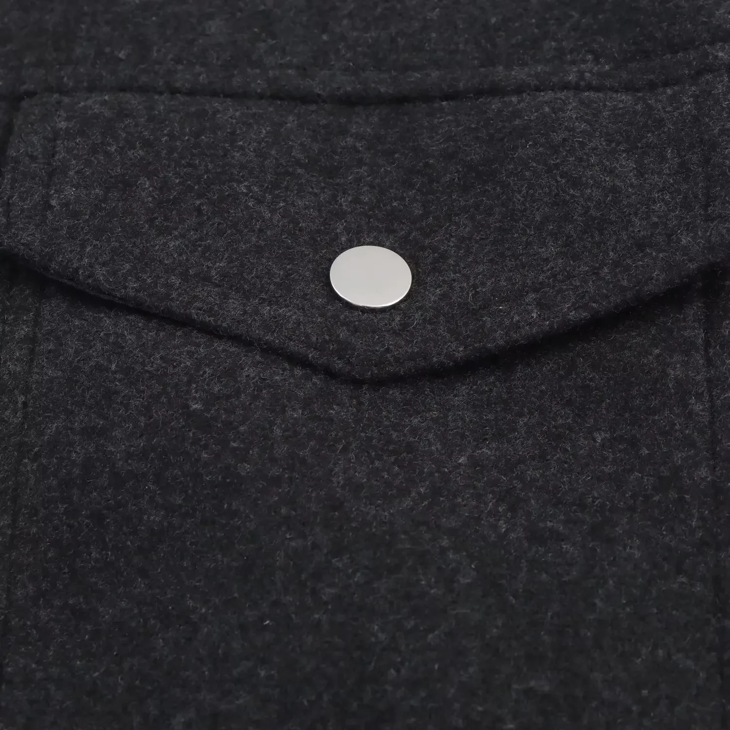 Women Gray Woolen Coat Long Sleeve Female Zipper Crop Jacket