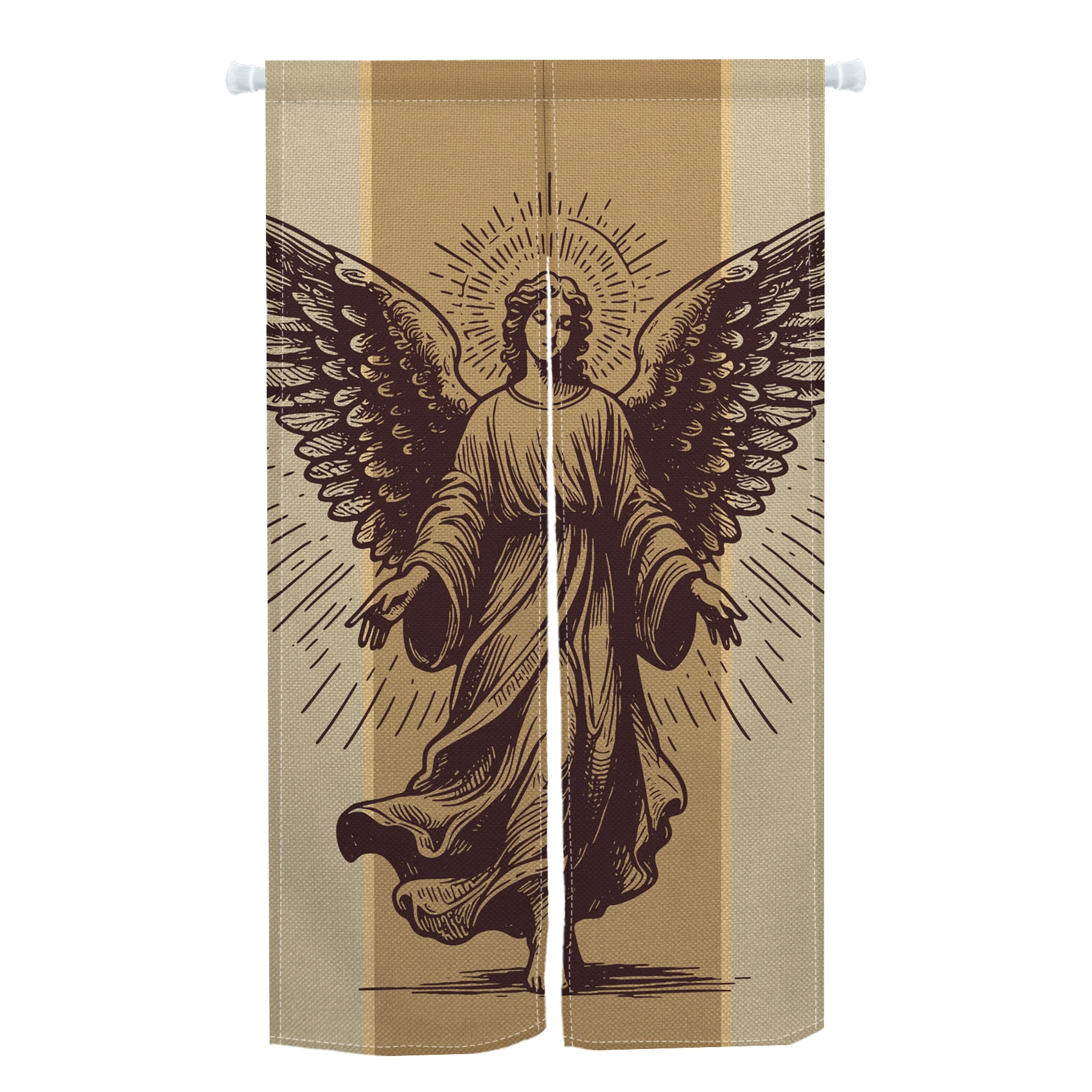 

Statue of Liberty Angel Door Curtain Bedroom Living Room Doorway Partition Half Curtain Opaque Japanese Door Curtain Noren