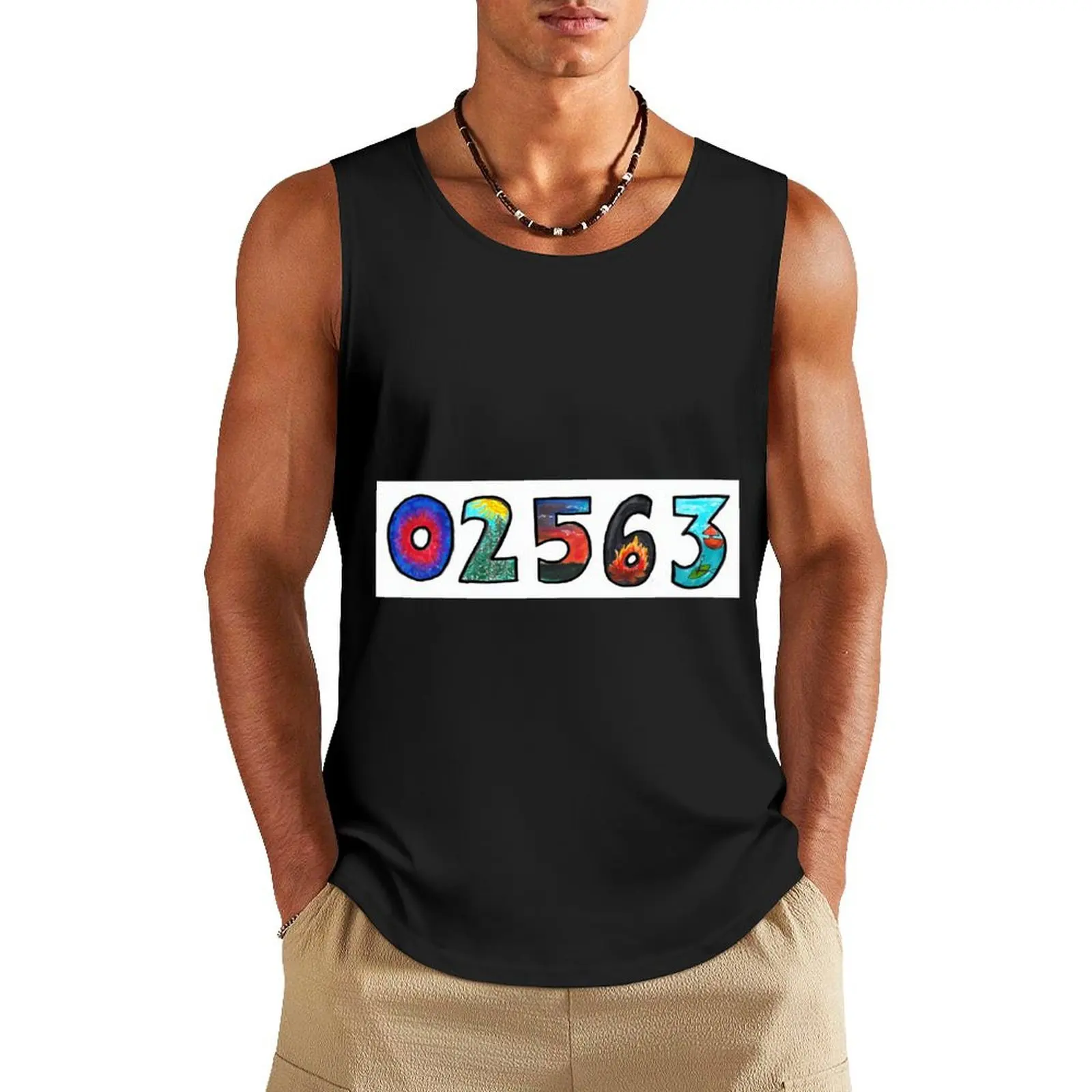 

02563 camp burgess and hayward Tank Top sports t-shirts for men Top summer Men's summer clothes 2025 gym clothes man fitness