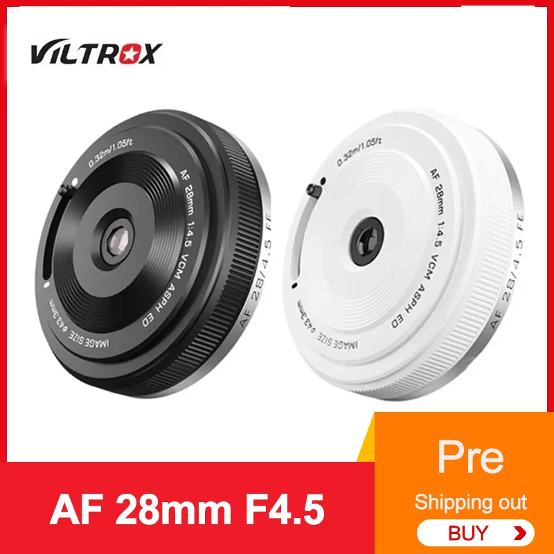 Viltrox AF 28mm F4.5 Auto Focus Full Frame Cameras Lens Retro Ultra-thin Pancake Lens For Sony E mount 60g