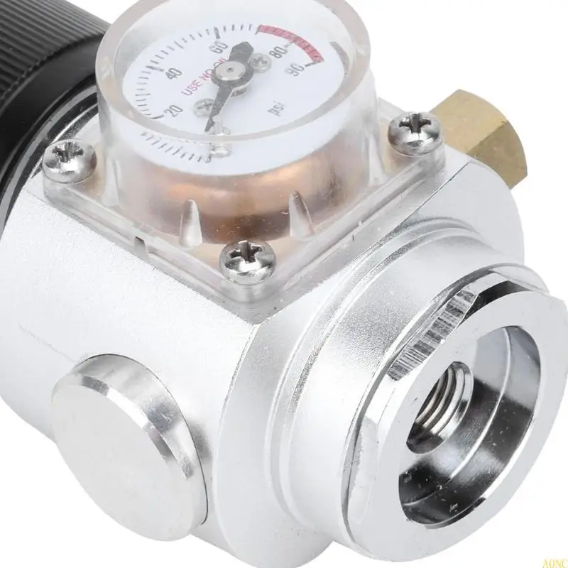 A0NC Pequeno regulador gás CO2 0-90psi Válvulas redução pressão pressão Válvulas ajuste pressão