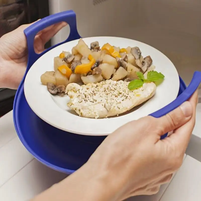 New Anti Deformed Microwave Plate Tray PP Microwave Plate Holder For Bowl Easy To Clean Steam Holder Kitchen Supply For Home Us