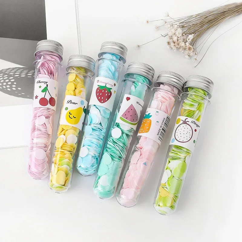 Travel Scented Soap Bath Child Hand Washing Soap Paper 1pc Tube Portable Petal Soap Flower Shape Fruity Odour for Random Colors