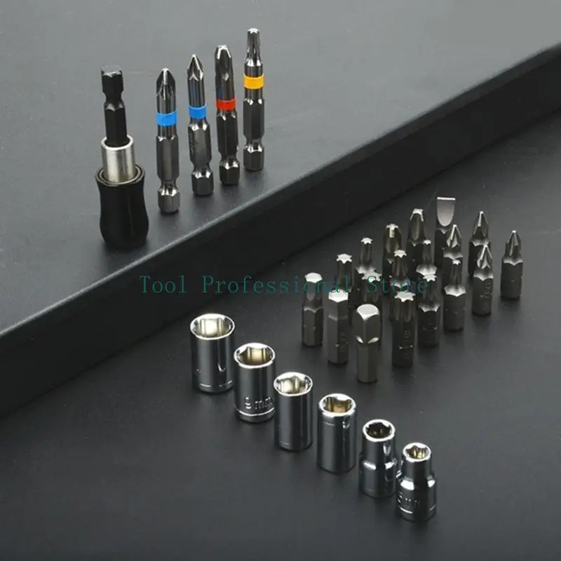57QF مفك البراغي الأساسي TORX ، شقة ، سداسية ، مجموعة بتات مربعة.